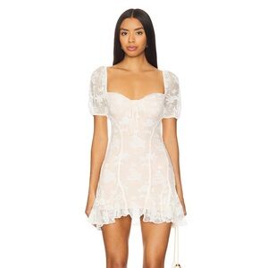Elegant White Lace Mini Dress